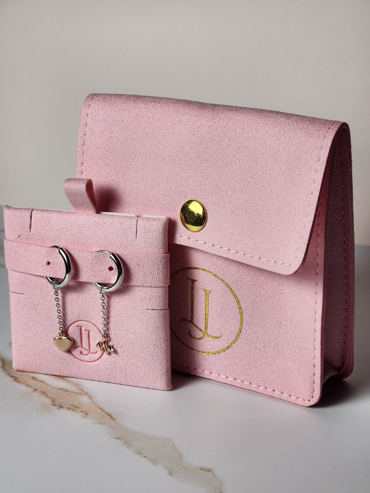 Pulse & Heart Huggie Earrings - Lioren Jewels