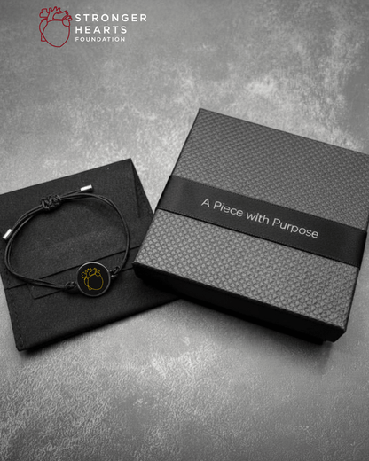 Stronger Hearts Circle Cord Bracelet - Lioren Jewels