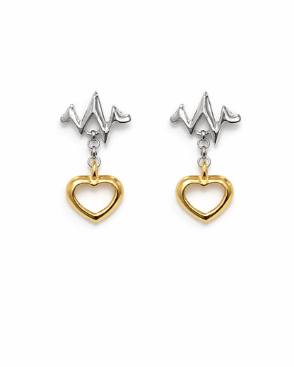 Heartbeat Drop Earrings - Lioren Jewels