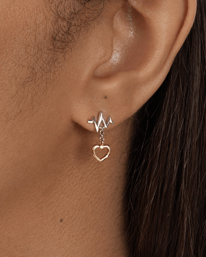 Heartbeat Drop Earrings - Lioren Jewels