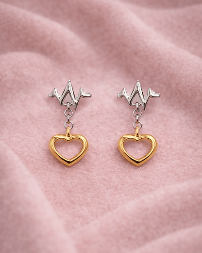 Heartbeat Drop Earrings - Lioren Jewels