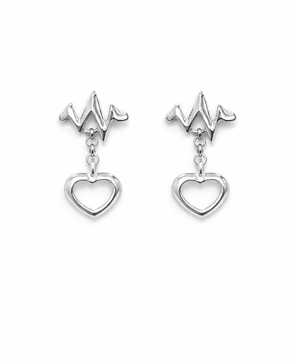 Heartbeat Drop Earrings - Lioren Jewels