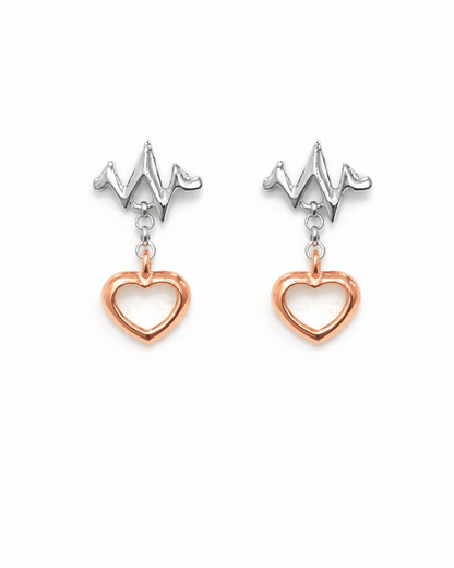 Heartbeat Drop Earrings - Lioren Jewels